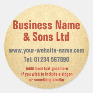 Business Promotional Classic Round Sticker