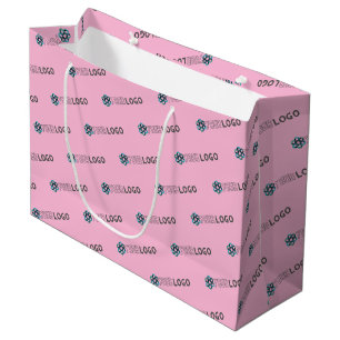 Business Promotional Custom Logo Shopping Pink Large Gift Bag