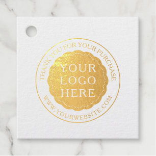 Business Promotional Foil Favour Tag with Logo