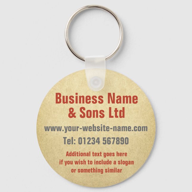Business Promotional Key Ring (Front)