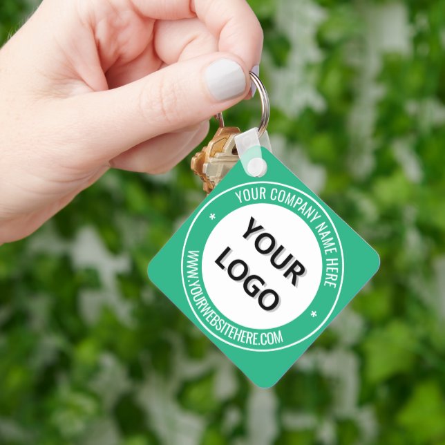 Business Promotional Keychain with Logo and Text (Hand)