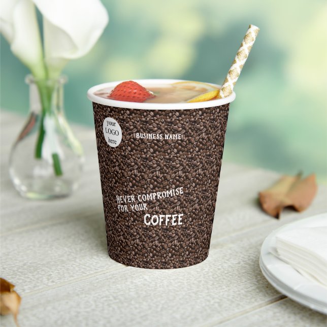 Business Promotional Logo & Name Paper Cups (Insitu)