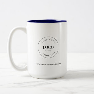 Business promotional logo website Personalised Two-Tone Coffee Mug