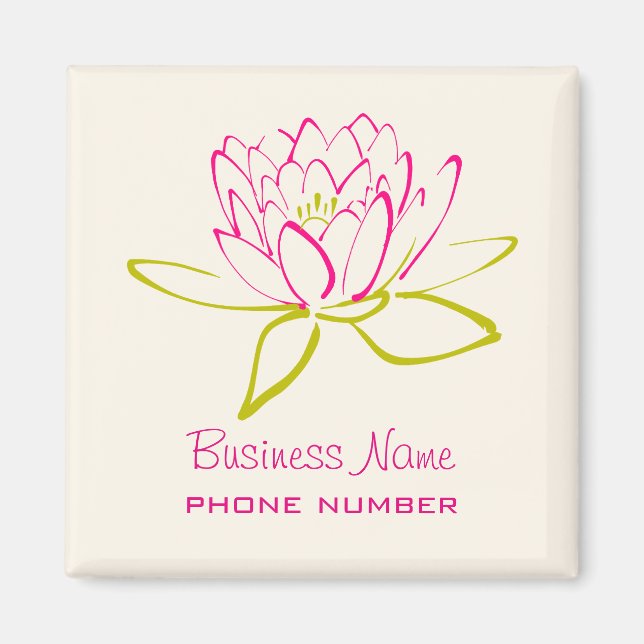 Business Promotional Lotus Flower Magnet (Front)