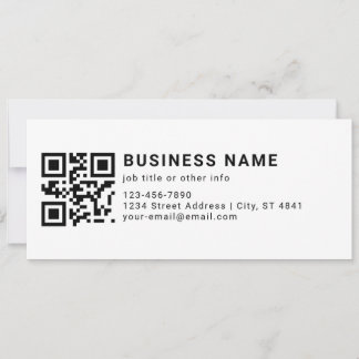 Business Promotional QR Code Card