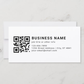 Business Promotional QR Code Holiday Card
