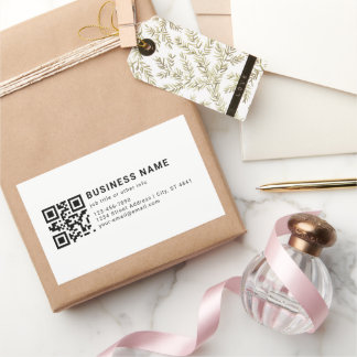 Business Promotional QR Code Rectangular Sticker