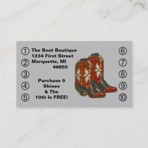 Business Punch Card Cowboy Horse Western Boots