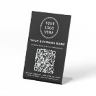 Business QR Code and Logo Black
