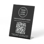 Business QR Code and Logo Black