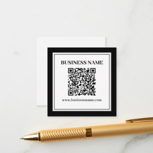 Business QR code Black & White Enclosure Card