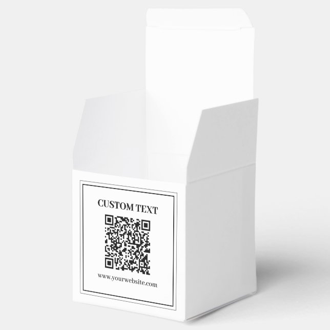 Business QR code | Black & White Favour Box (Opened)
