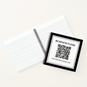 Business QR code Black & White Notebook