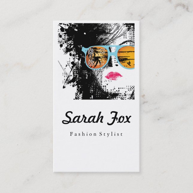 Business QR Code Card, 3.5"x2.0", 100pack Card (Front)
