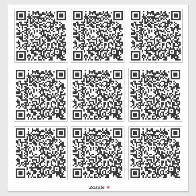 Business QR code Custom-cut Vinyl Stickers (Sheet)