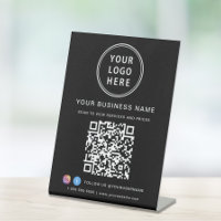 Business QR Code Logo Social Media Black