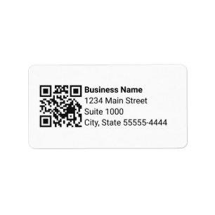 Business QR Code Return Address Template White Label