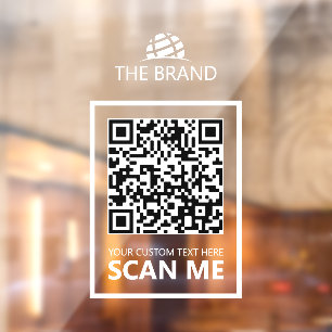 Business QR-Code Scan Me  Window Cling