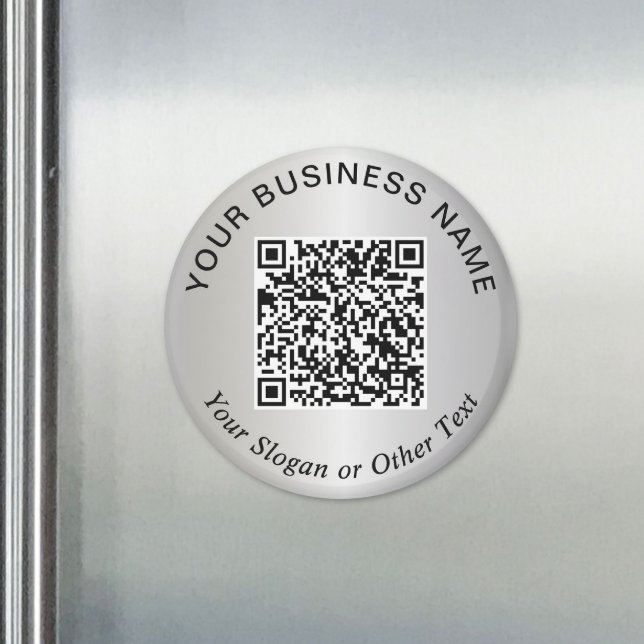 Business QR Code Silver Promotional Magnet (Business QR Code Silver Promotional Magnet)