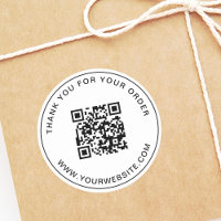 Business QR Code Template Thank you Pink