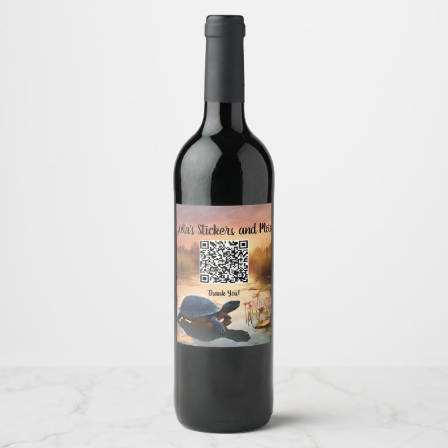 Business QR Code  Wine Label (Front)