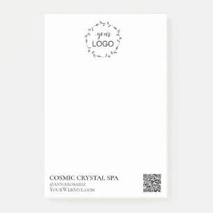 *~* Business QR Simple Minimal Logo AP8 Post-it No Post-it Notes