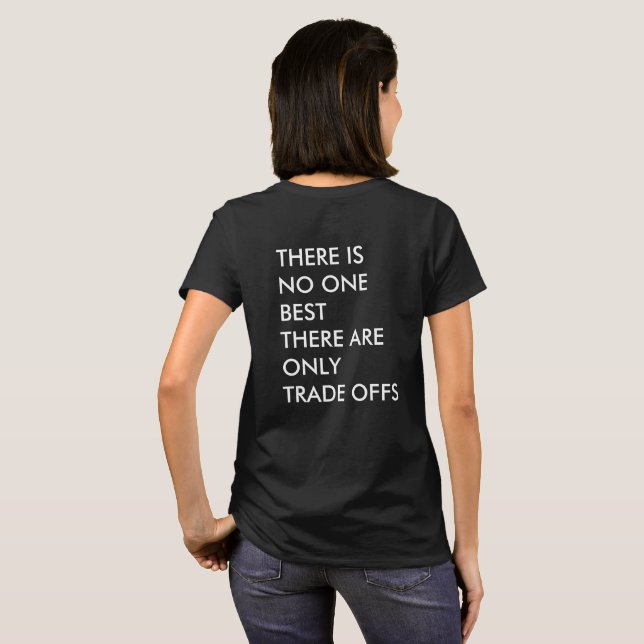 Business quote for entrepreneur Trade offs T-Shirt (Back Full)