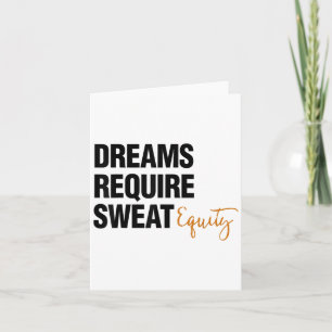 Business Quote Sweat Equity Entrepreneur  Card