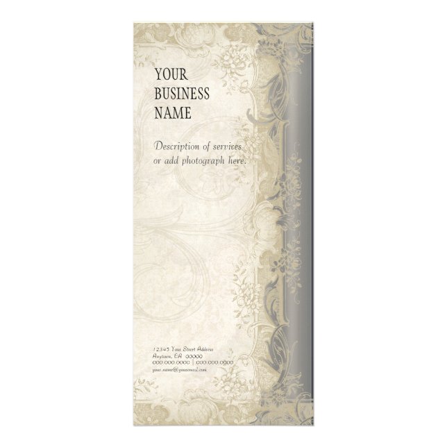 Business Rate Card - Baroque Style Vintage Lace (Front)