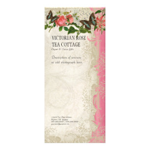 Business Rate Card - Baroque Style Vintage Rose