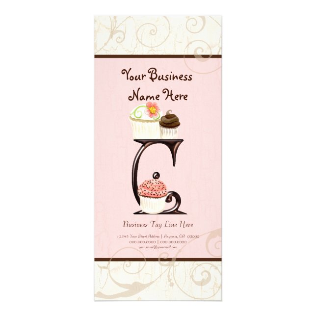 Business Rate Card - Letter C Monogram Dessert Bak (Front)