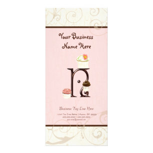 Business Rate Card - Letter N Monogram Dessert Bak