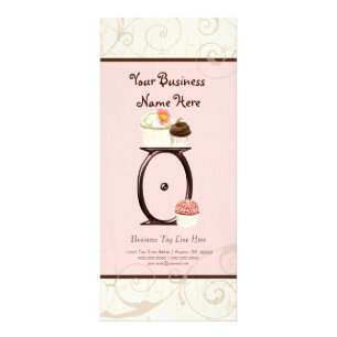 Business Rate Card - Letter O Monogram Dessert Bak