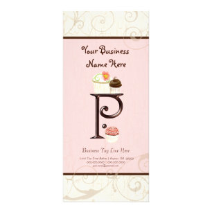 Business Rate Card - Letter P Monogram Dessert Bak
