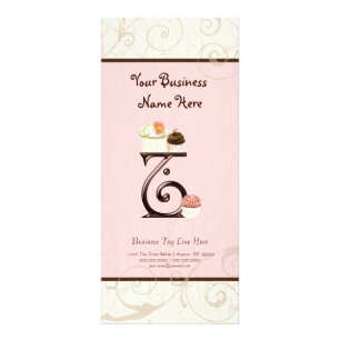 Business Rate Card - Letter T Monogram Dessert Bak