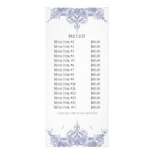 Business Rate Card - Toile Damask Swirl Floral