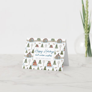 Business Real Estate Cosy Cabin Holiday Card