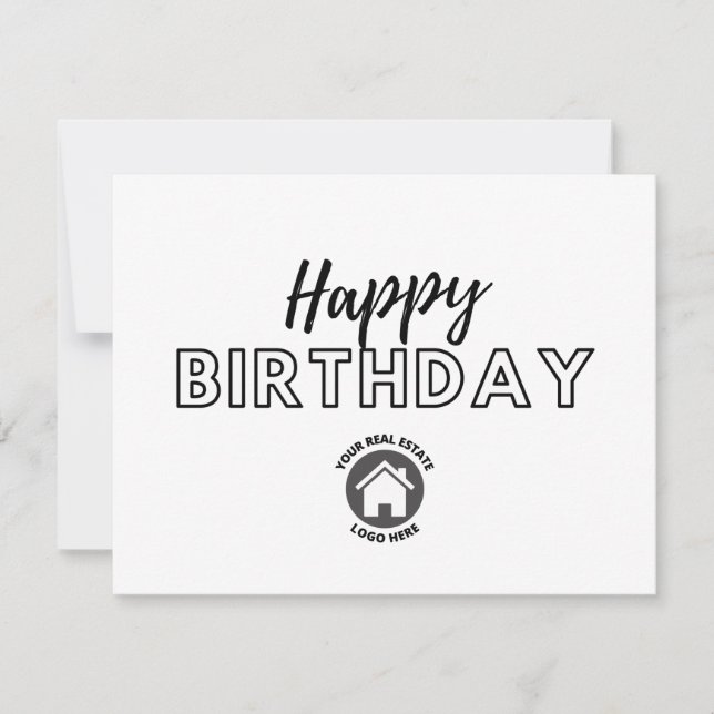 Business Realty Happy Birthday Card (Front)
