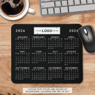 Business Rectangle Logo 2026 Calendar Custom Colou Mouse Mat