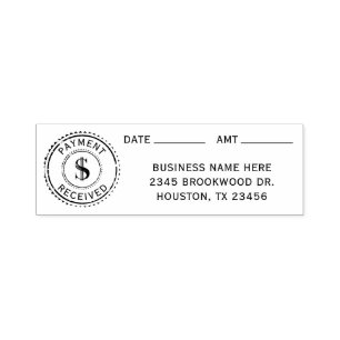 Business Rental Office Payment Received Receipt Self-inking Stamp