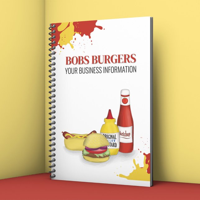 Business Restaurant Company Hamburger Hotdog Notebook (Business restaurant custom notebook.)