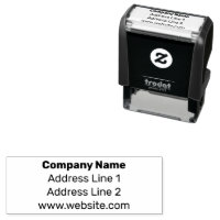 Business Return Address and Website Centre Aligned