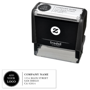 Business Return Address Corporate Logo Modern Self-inking Stamp
