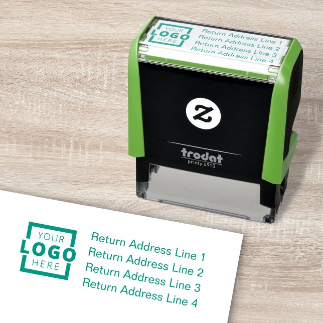 Business Return Address Customised Logo Self-inking Stamp (Creator Uploaded)