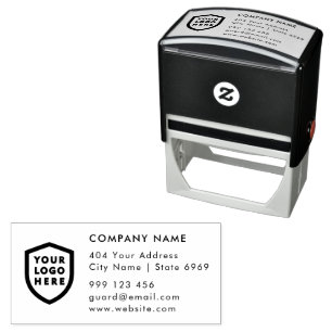 Business Return Address   Logo Professional Modern Self-inking Stamp