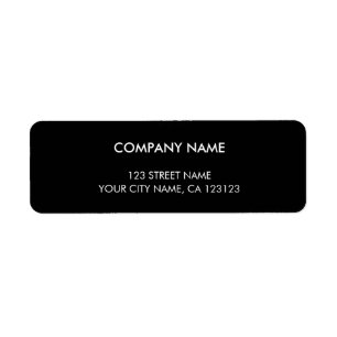 Business Return Address Minimal Black and White