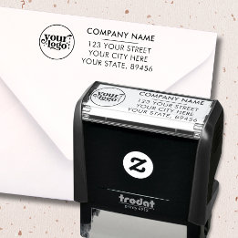 Business Return Address Professional Company Logo Self-inking Stamp