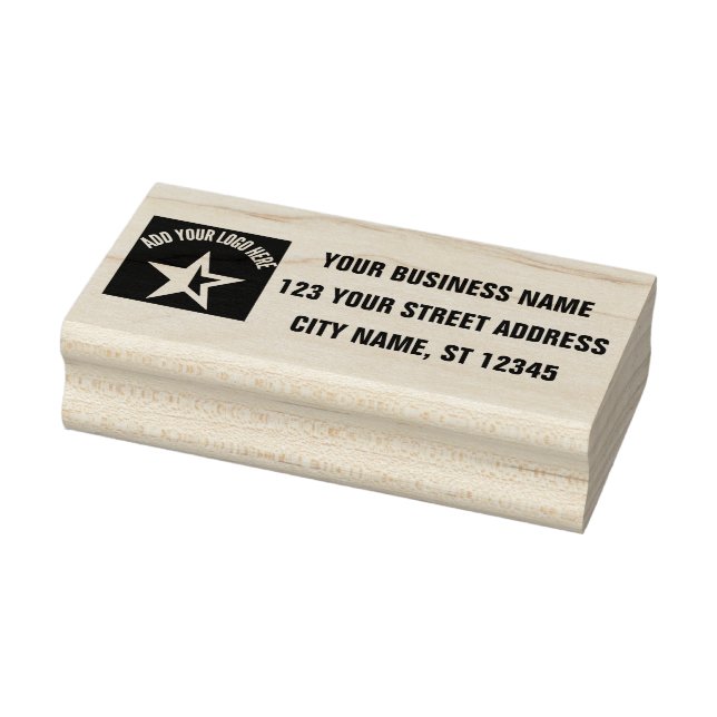 Business Return Address | Professional Custom Logo Rubber Stamp (Stamp)