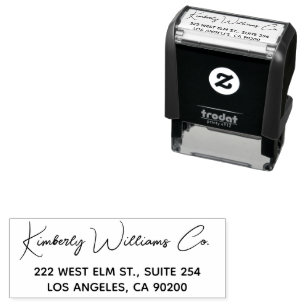 Business Return Address   Professional Logo Modern Self-inking Stamp