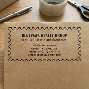 Business Return Address Professional Logo Modern Self-inking Stamp